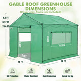 Replacement Cover for 10x10 Gable Roof Pop up Greenhouse - Eagle Peak Custom Canopy Tent