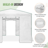 Replacement Cover for 10x10 Portable Walk - in Greenhouse (Frame Not Included) - Eagle Peak Custom Canopy Tent