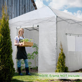 Replacement Cover for 10x10 Portable Walk - in Greenhouse (Frame Not Included) - Eagle Peak Custom Canopy Tent