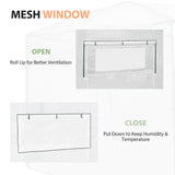 Replacement Cover for 10x10 Portable Walk - in Greenhouse (Frame Not Included) - Eagle Peak Custom Canopy Tent