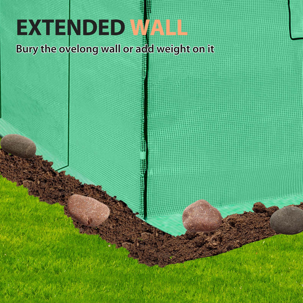 Replacement Cover for 10x5 Portable Lean - to Greenhouse (Frame Not Included), Green - Eagle Peak Custom Canopy Tent