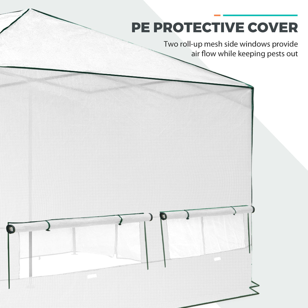 Replacement Cover for 12x8 Portable Walk - in Pop up Greenhouse(Frame Not Included) - Eagle Peak Custom Canopy Tent