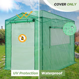 Replacement Cover for 8x6 Portable Pop up Greenhouse, Mesh Door(Frame Not Included), Green - Eagle Peak Custom Canopy Tent