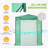 Replacement Cover for 8x6 Portable Pop up Greenhouse, Mesh Door(Frame Not Included), Green - Eagle Peak Custom Canopy Tent