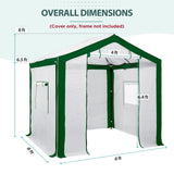 Replacement Cover for 8x6 Portable Pop up Greenhouse with Polyester Reinforced Corners - Eagle Peak Custom Canopy Tent