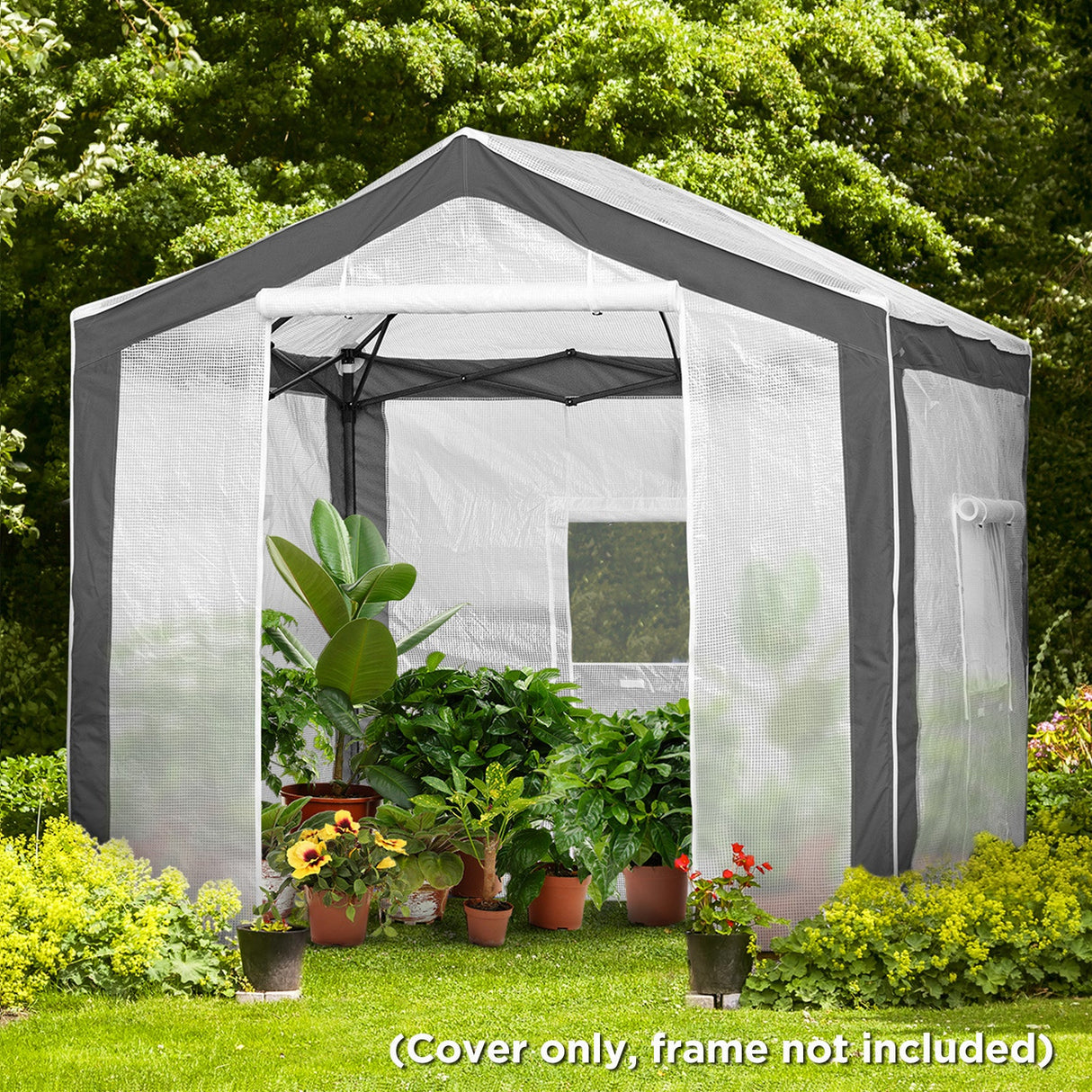 Replacement Cover for 8x6 Portable Pop up Greenhouse with Polyester Reinforced Corners - Eagle Peak Custom Canopy Tent