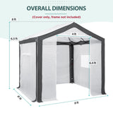 Replacement Cover for 8x6 Portable Pop up Greenhouse with Polyester Reinforced Corners - Eagle Peak Custom Canopy Tent