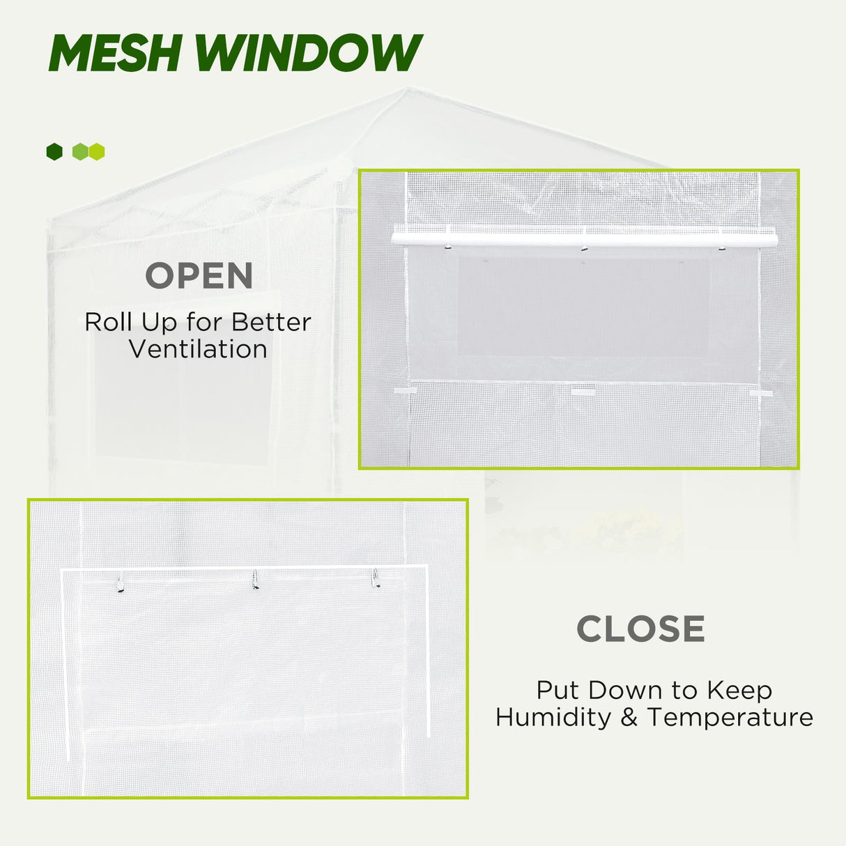 Replacement Cover for 8x8 Portable Walk - in Pop up Greenhouse(Frame Not Included) - Eagle Peak Custom Canopy Tent