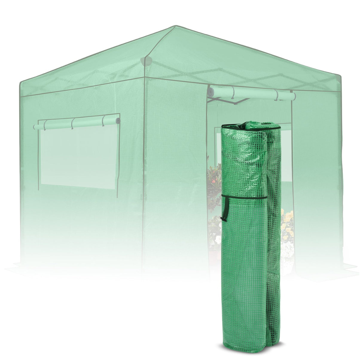 Replacement Cover for 8x8 Portable Walk - in Pop up Greenhouse(Frame Not Included) - Eagle Peak