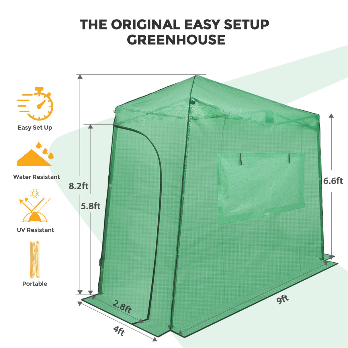 Replacement Cover for 9x4 Portable Lean - to Greenhouse - Eagle Peak