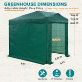 Replacement Mesh Cover for 8x6 Portable Walk - in Pop up Greenhouse(Frame Not Included), Green - Eagle Peak Custom Canopy Tent