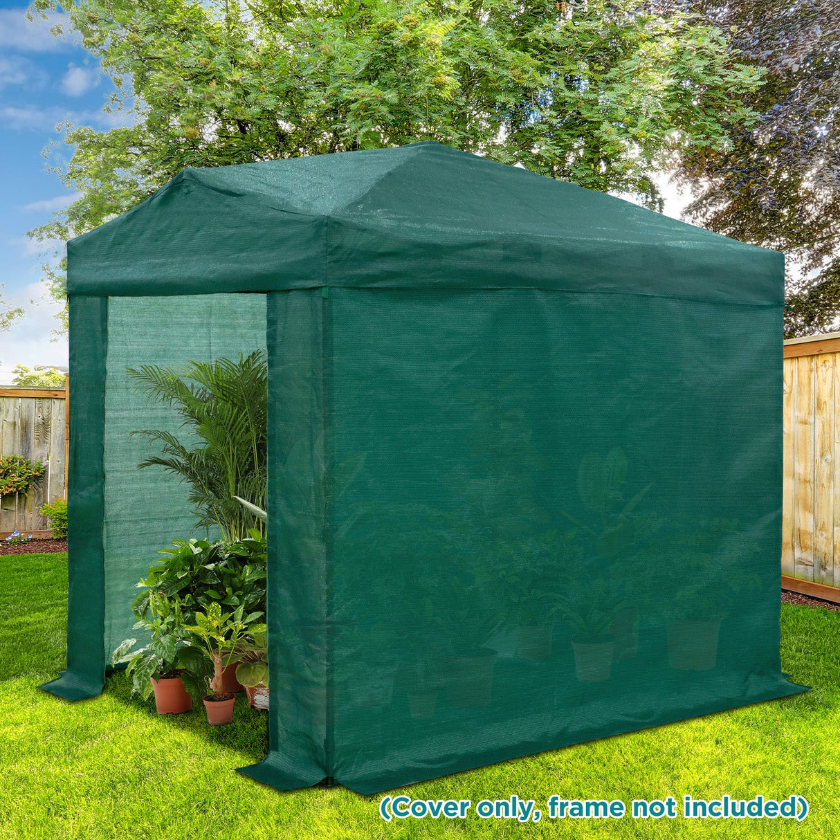 Replacement Mesh Cover for 8x6 Portable Walk - in Pop up Greenhouse(Frame Not Included), Green - Eagle Peak Custom Canopy Tent