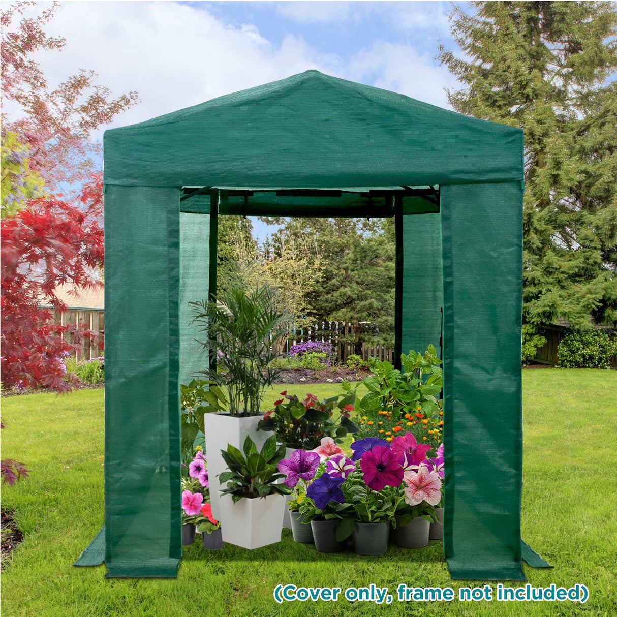 Replacement Mesh Cover for 8x6 Portable Walk - in Pop up Greenhouse(Frame Not Included), Green - Eagle Peak Custom Canopy Tent