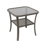 Rustic Veranda Outdoor Wicker Side Table, Brown - Eagle Peak Custom Canopy Tent