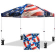 SHADE GRAPHiX Easy Setup 10x10 Pop Up Canopy Digital Printed Tent(Stars and Stripes) - Eagle Peak Custom Canopy Tent
