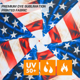 SHADE GRAPHiX Easy Setup 10x10 Pop Up Canopy Digital Printed Tent(Stars and Stripes) - Eagle Peak Custom Canopy Tent