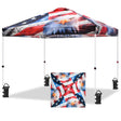 SHADE GRAPHiX Easy Setup 10x10 Pop Up Canopy Tent with Digital Printed American Icon Top - Eagle Peak Custom Canopy Tent