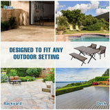 Sienna Bay Outdoor Dining Set for 4/6, Brown/Beige - Eagle Peak Custom Canopy Tent