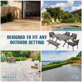 Sienna Bay Outdoor Dining Set for 4/6, Brown/Beige - Eagle Peak Custom Canopy Tent