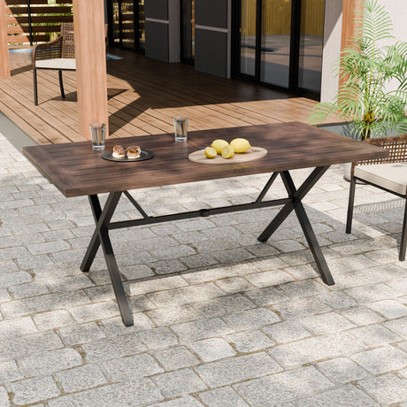 Sienna Bay Outdoor Dining Table for 6 - Eagle Peak Custom Canopy Tent