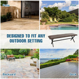 Sienna Bay Outdoor Wicker Dining Bench, Brown - Eagle Peak Custom Canopy Tent