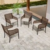 Sienna Bay Outdoor Wicker Dining Chairs, Set of 2,4, Brown/Beige - Eagle Peak Custom Canopy Tent