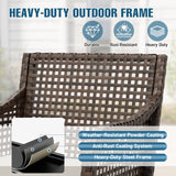 Sienna Bay Outdoor Wicker Dining Chairs, Set of 2,4, Brown/Beige - Eagle Peak Custom Canopy Tent