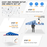 Slant Leg Pop up Canopy Tent, 10x10 Base 8x8 Top - Eagle Peak Custom Canopy Tent