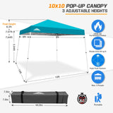 Slant Leg Pop up Canopy Tent, 10x10 Base 8x8 Top - Eagle Peak®