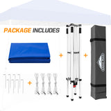 Slant Leg Pop up Canopy Tent, 10x10 Base 8x8 Top - Eagle Peak®