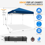 Slant Leg Pop up Canopy Tent, 10x10 Base 8x8 Top - Eagle Peak Custom Canopy Tent