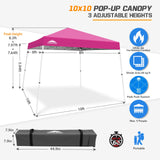 Slant Leg Pop up Canopy Tent, 10x10 Base 8x8 Top - Eagle Peak Custom Canopy Tent