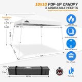 Slant Leg Pop up Canopy Tent, 10x10 Base 8x8 Top - Eagle Peak Custom Canopy Tent