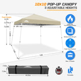 Slant Leg Pop up Canopy Tent, 10x10 Base 8x8 Top - Eagle Peak Custom Canopy Tent