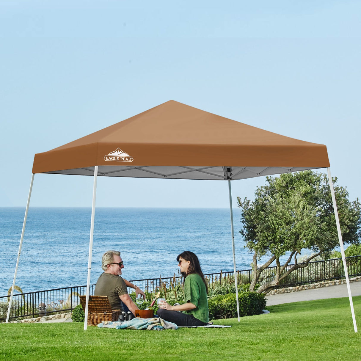 Slant Leg Pop up Canopy Tent, 10x10 Base 8x8 Top - Eagle Peak Custom Canopy Tent