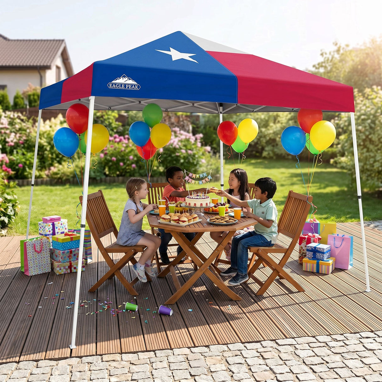Slant Leg Pop up Canopy Tent, 10x10 Base 8x8 Top - Eagle Peak®