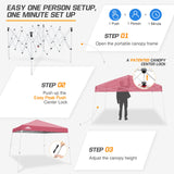 Slant Leg Pop up Canopy Tent, 10x10 Base 8x8 Top - Eagle Peak Custom Canopy Tent