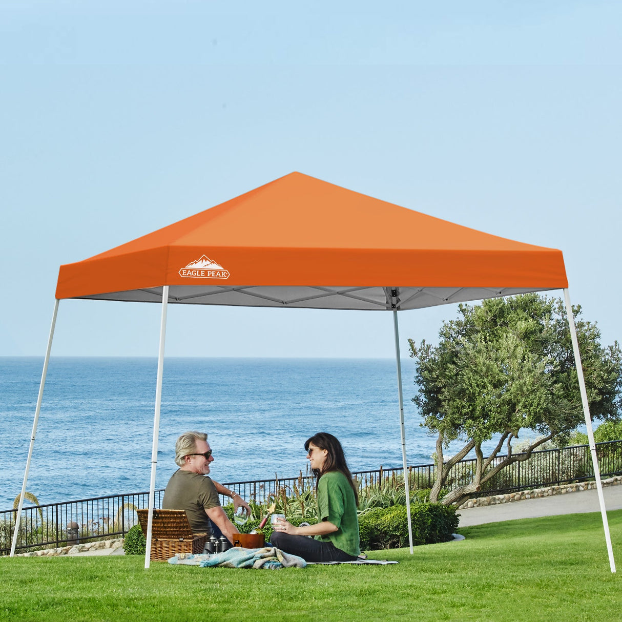 Slant Leg Pop up Canopy Tent, 10x10 Base 8x8 Top - Eagle Peak Custom Canopy Tent