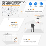 Slant Leg Pop up Canopy Tent, 10x10 Base 8x8 Top - Eagle Peak Custom Canopy Tent