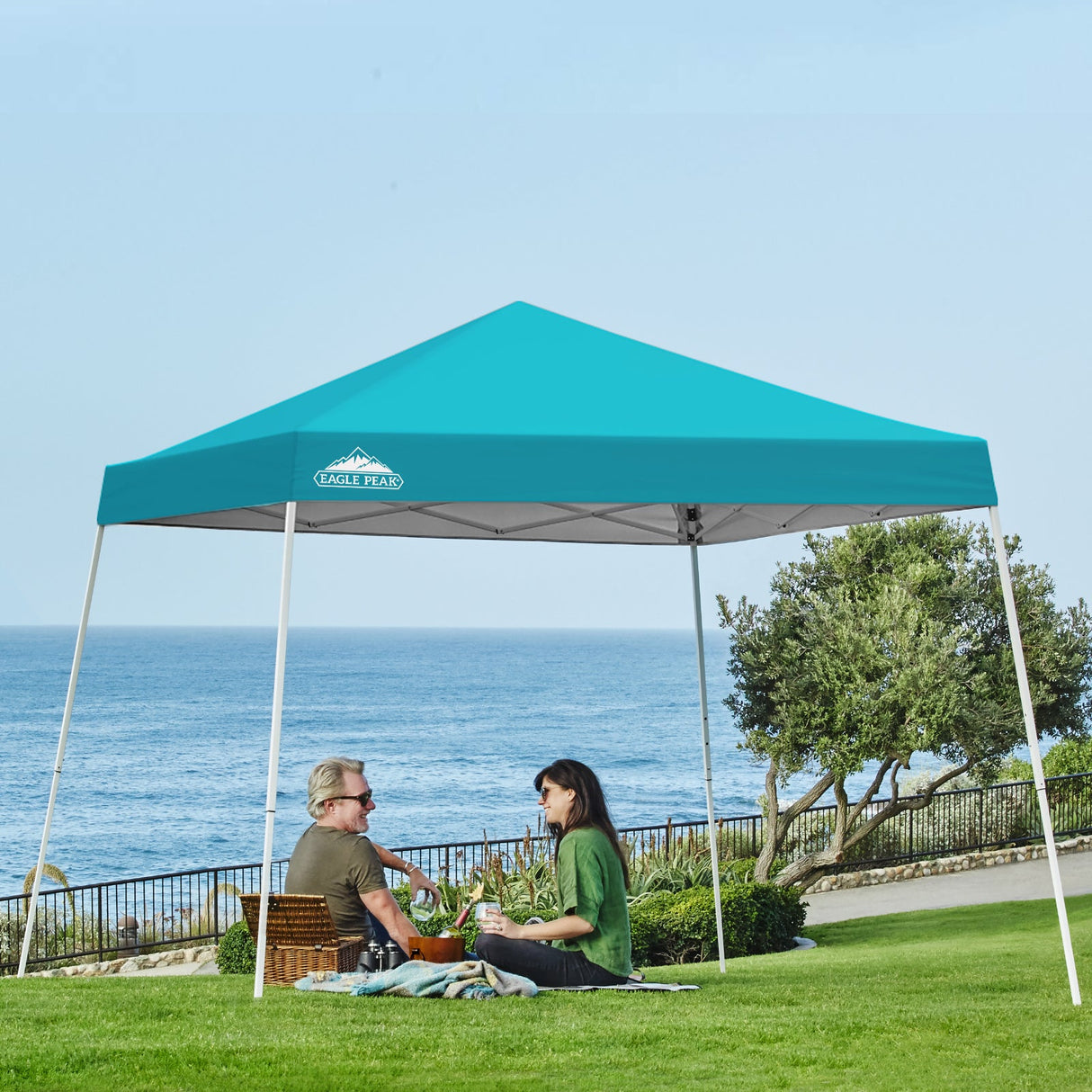 Slant Leg Pop up Canopy Tent, 10x10 Base 8x8 Top - Eagle Peak Custom Canopy Tent