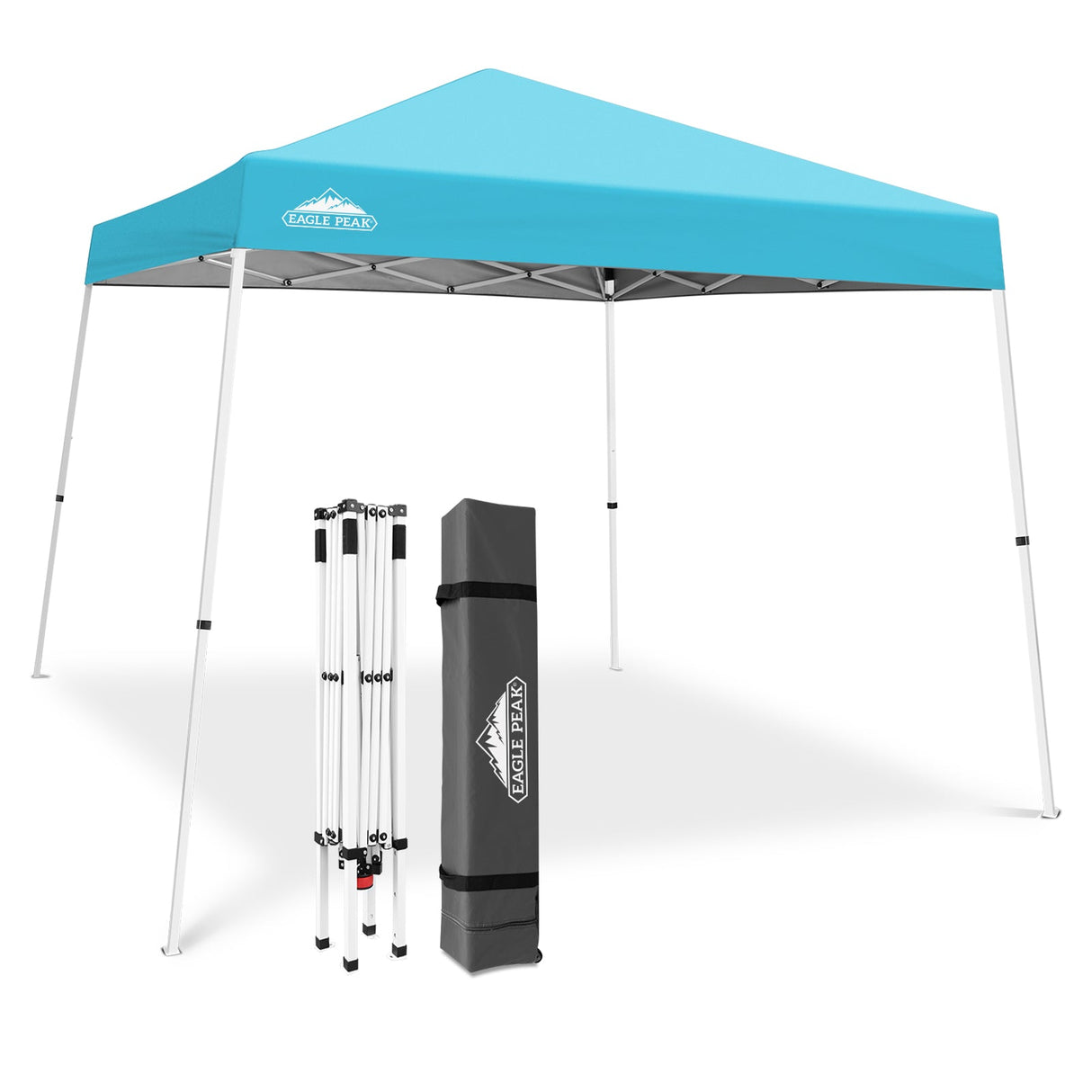 Slant Leg Pop up Canopy Tent, 10x10 Base 8x8 Top - Eagle Peak Custom Canopy Tent
