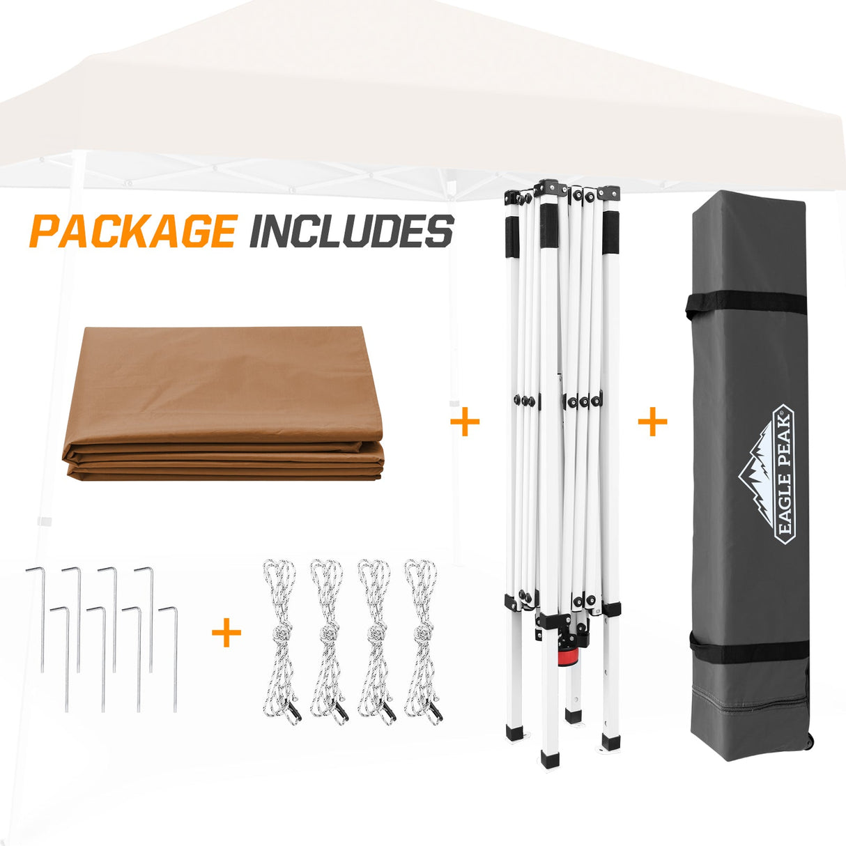 Slant Leg Pop up Canopy Tent, 10x10 Base 8x8 Top - Eagle Peak Custom Canopy Tent