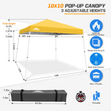 Slant Leg Pop up Canopy Tent, 10x10 Base 8x8 Top - Eagle Peak Custom Canopy Tent