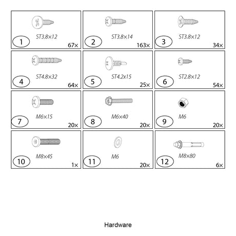SSP48 - Hardware Kit - Eagle Peak Custom Canopy Tent