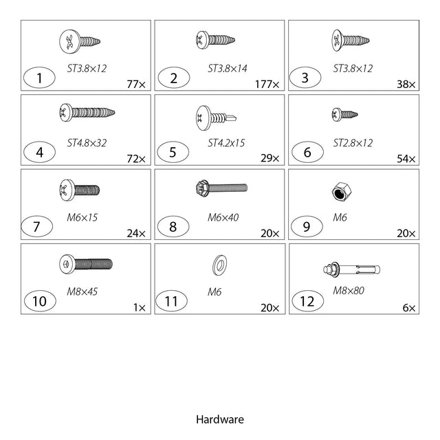 SSP64 - Hardware Kit - Eagle Peak Custom Canopy Tent