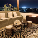 Sunset Dune Outdoor Patio Furniture, Set of 2 Nesting Coffee Tables 1 Ottoman - Eagle Peak Custom Canopy Tent