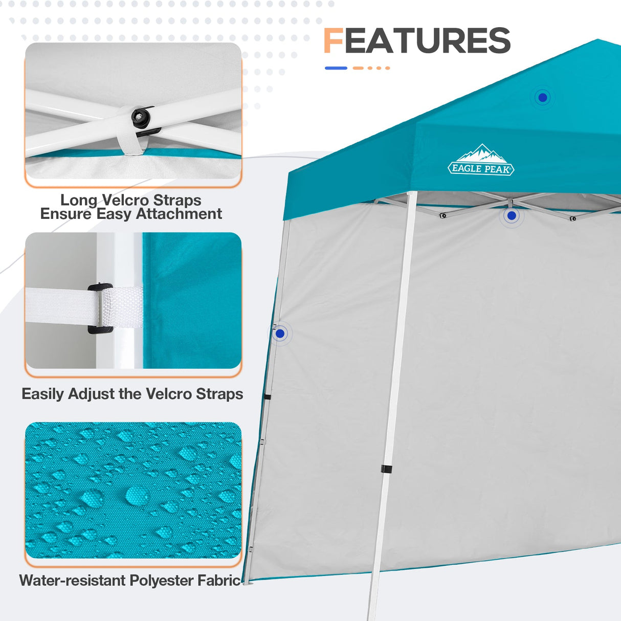 Sunwall / Sidewall for 10x10 Slant Leg Canopy Only, 1 Sidewall - Eagle Peak Custom Canopy Tent