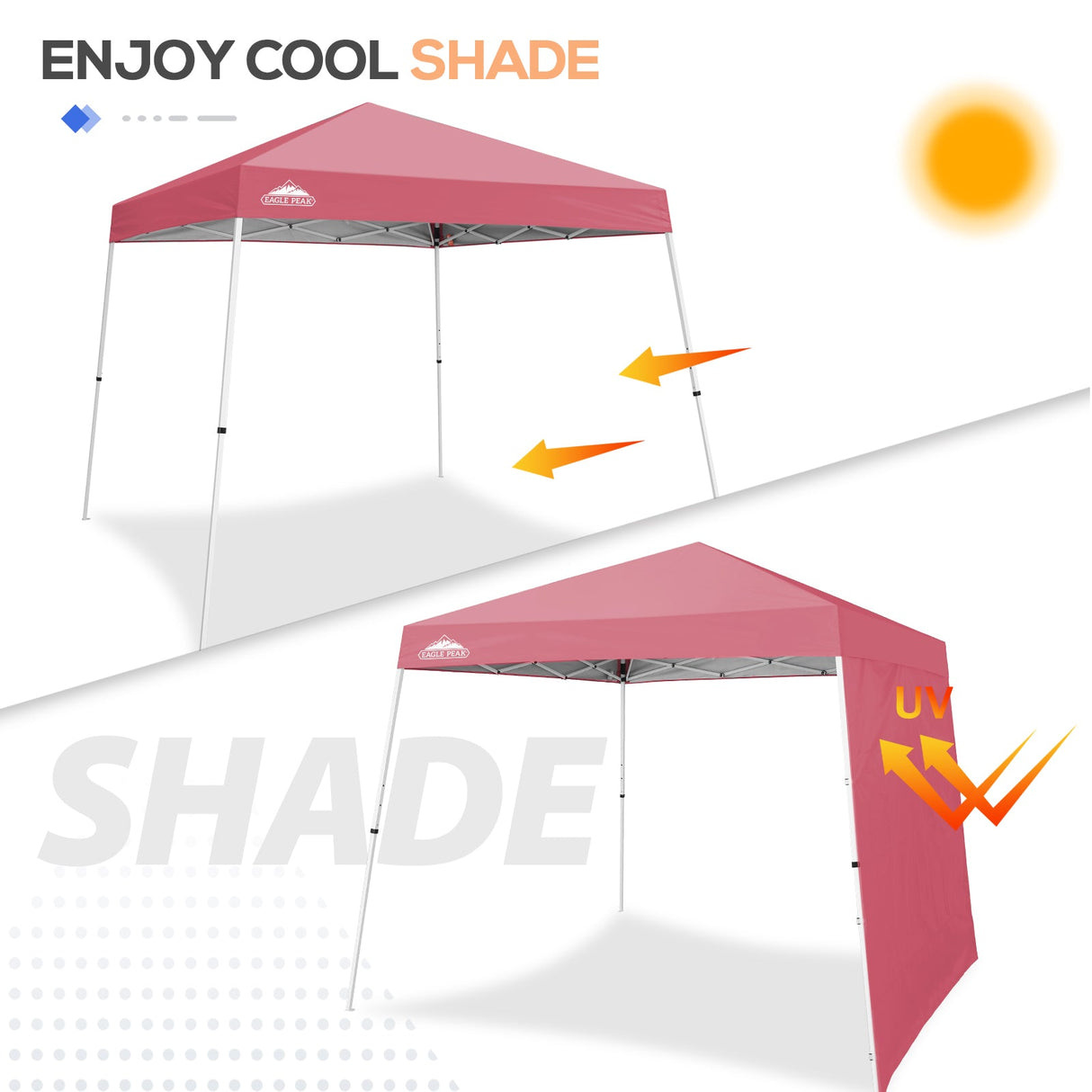 Sunwall / Sidewall for 10x10 Slant Leg Canopy Only, 1 Sidewall - Eagle Peak Custom Canopy Tent
