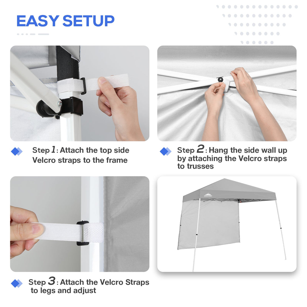 Sunwall / Sidewall for 10x10 Slant Leg Canopy Only, 1 Sidewall - Eagle Peak Custom Canopy Tent