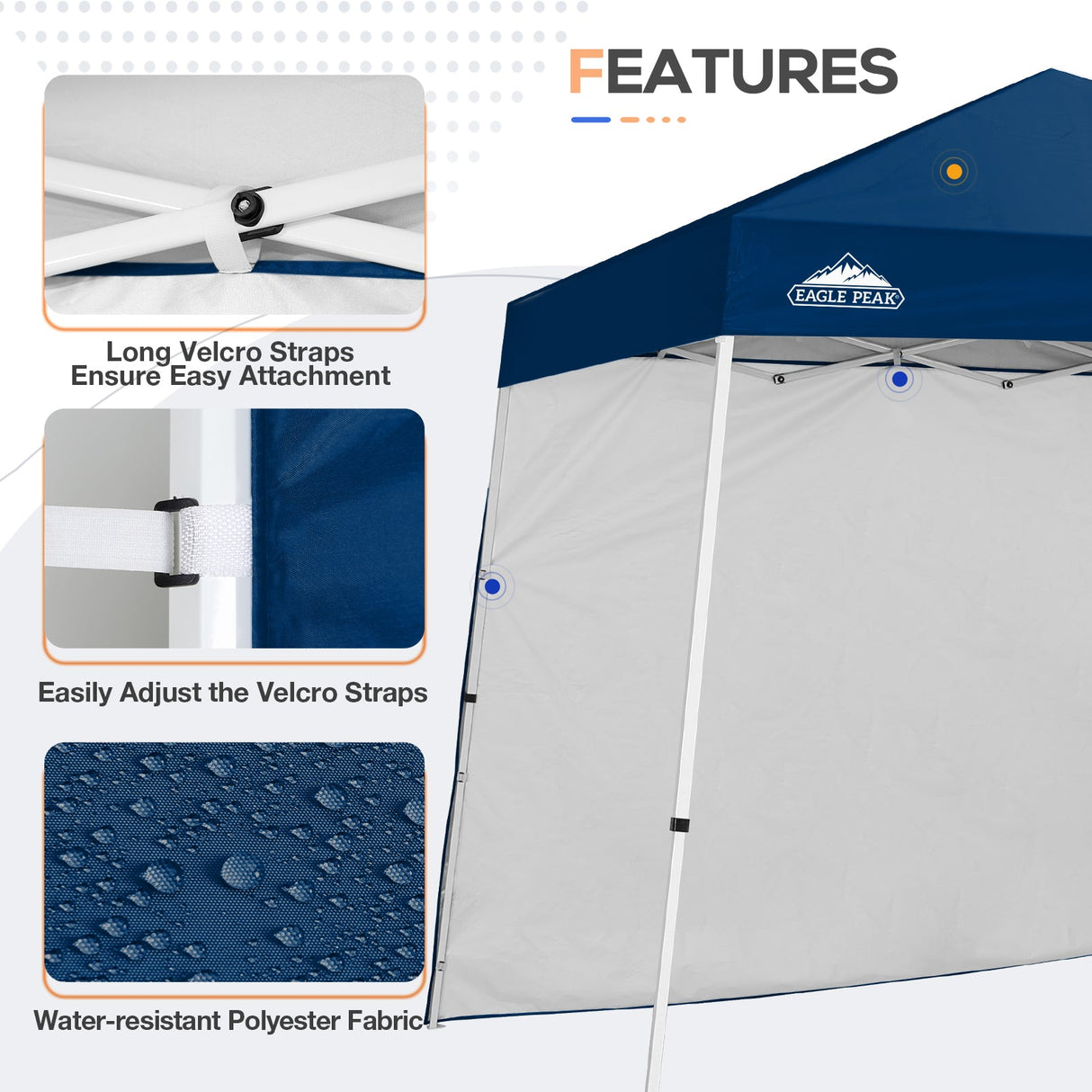 Sunwall / Sidewall for 10x10 Slant Leg Canopy Only, 1 Sidewall - Eagle Peak Custom Canopy Tent